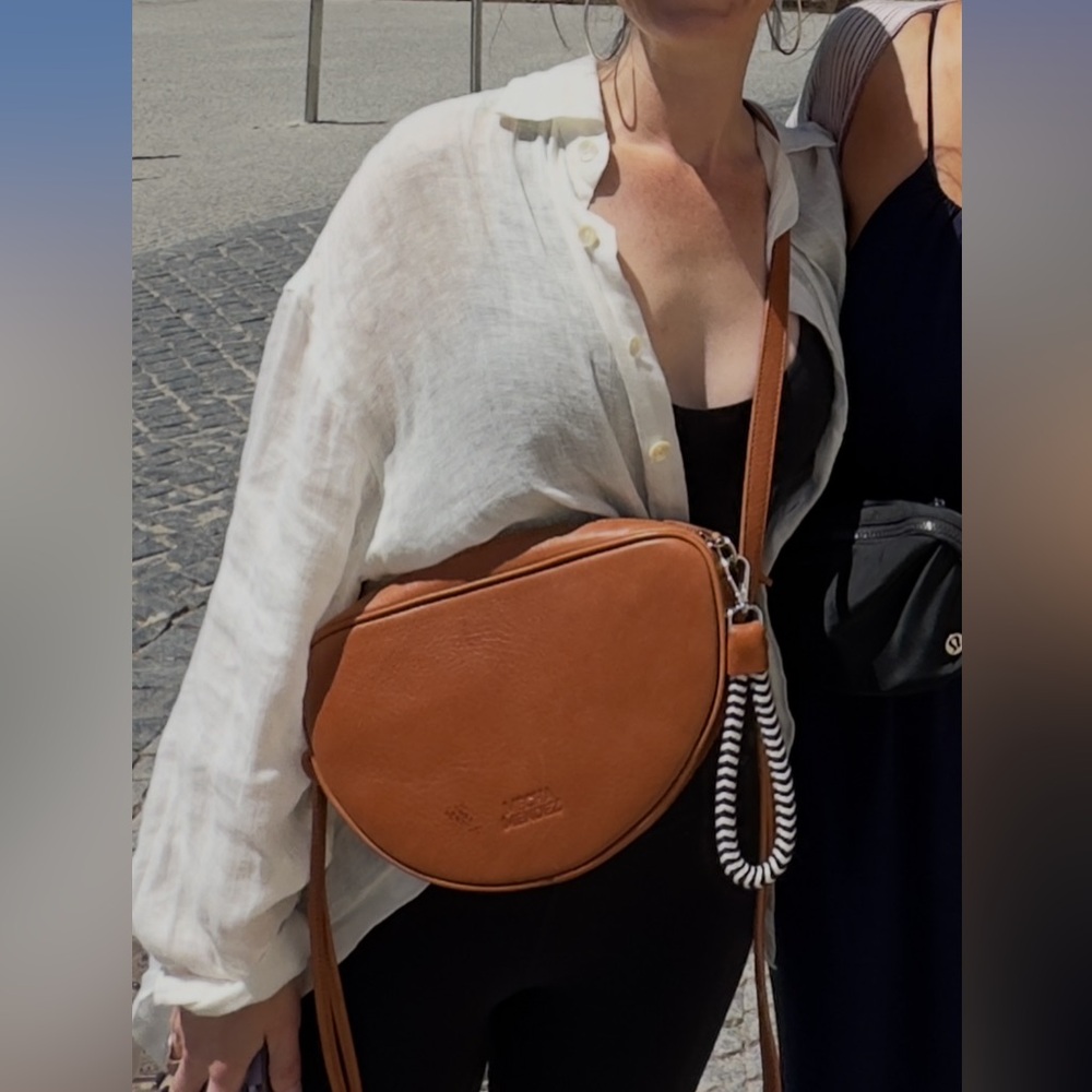 Mecha Mendez Mandarina Tan Crossbody Bag